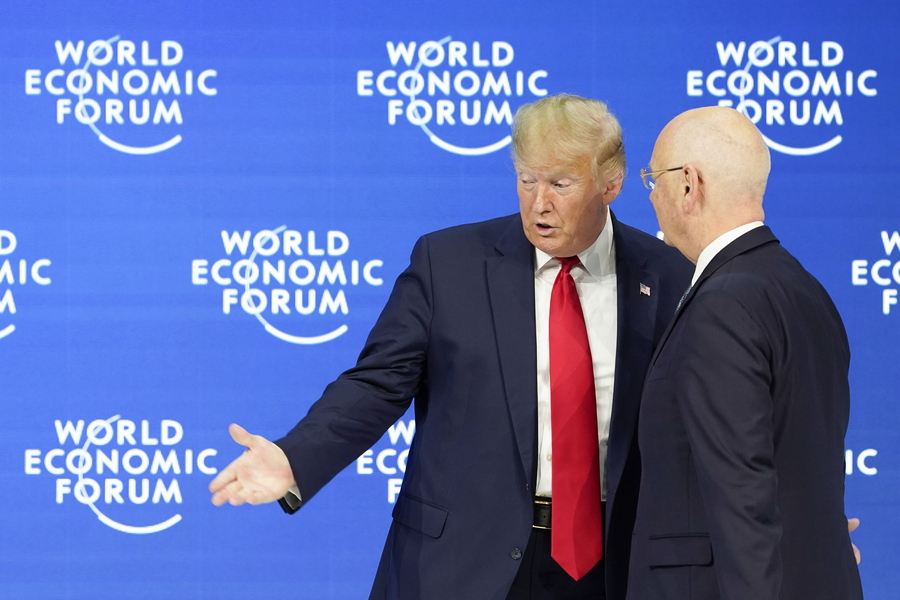 Donald J. Trump and Klaus Schwab